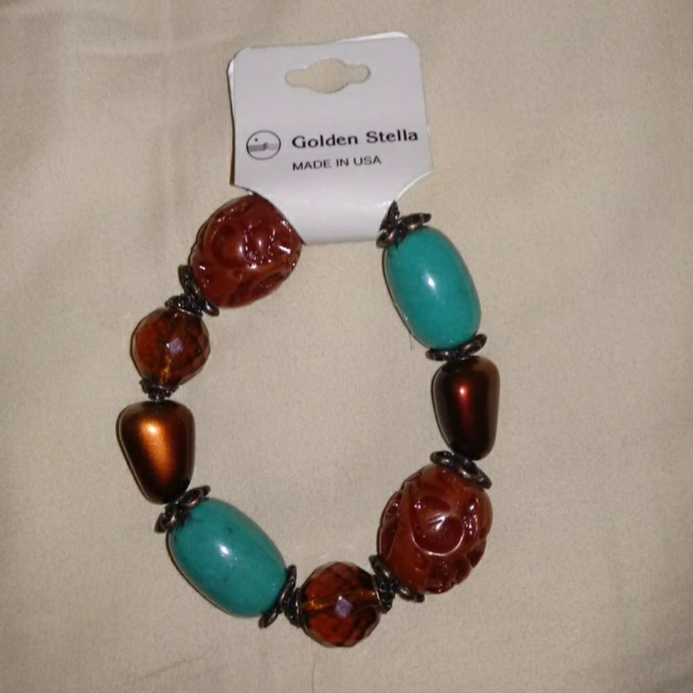 🌍BEAUTIFUL BEADED STRETCHY BRACLET🌍